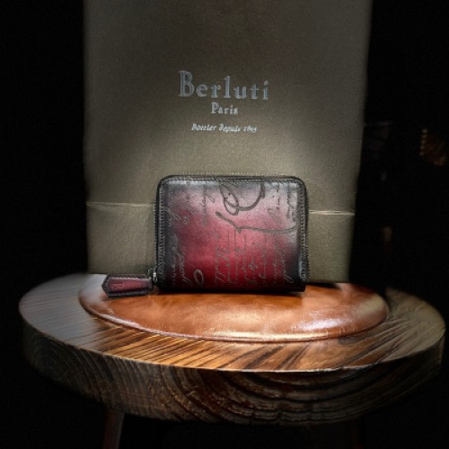 原版復刻 新作入荷 Berluti 本革メンズの 長財布。size：9*11*2cm