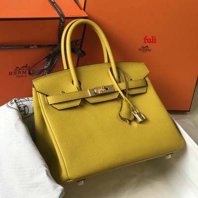 早春新作入荷原版復刻 エルメス Birkin バッグ fuli工場 SIZE: 30 CM