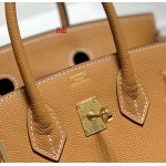 早春新作入荷原版復刻 エルメス Birkin バッグ fuli工場 SIZE: 25 CM