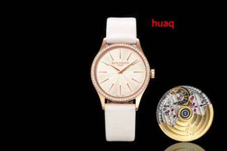 高品質パテックフィリップ 33MM 女性自動巻ムーブメント腕時計 huaq工場