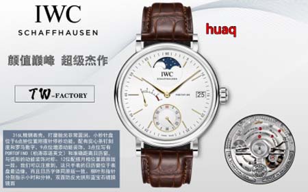 高品質IWC 40mm 自動巻ムーブメント腕時計 huaq工場