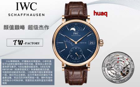 高品質IWC 40mm 自動巻ムーブメント腕時計 huaq工場