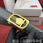 2023年高品質新作入荷ヴェルサーチ ベル34mm 本革 henfa工場