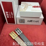 2023年高品質新作入荷ヴェルサーチ ベル34mm 本革 henfa工場