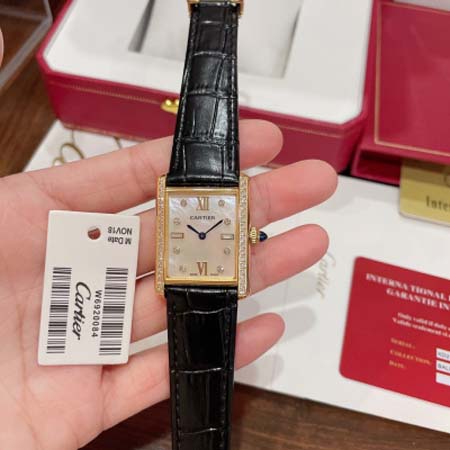 カルティエ 高品質25.5x33.7mm石英電池式 腕時計