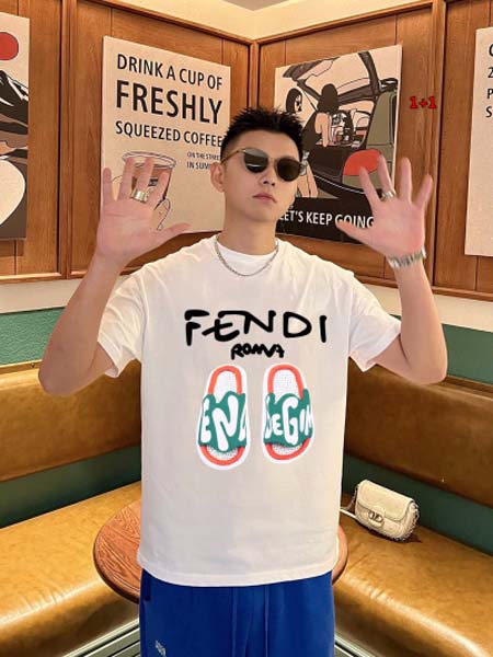 2024年6月11日夏季新作入荷FENDI半袖 Tシャツ1+...