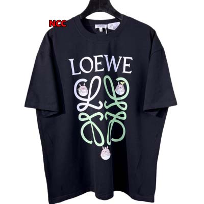 人気新品入荷 LOEWE  綿半袖 Tシャツ260g 男女兼...