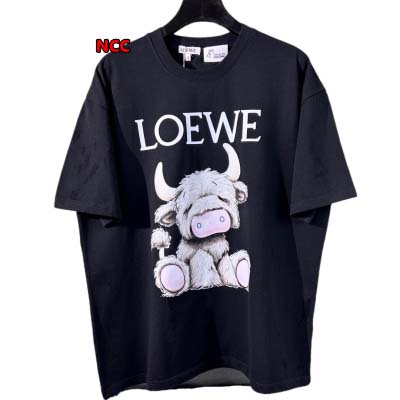 人気新品入荷 LOEWE  綿半袖 Tシャツ260g 男女兼...