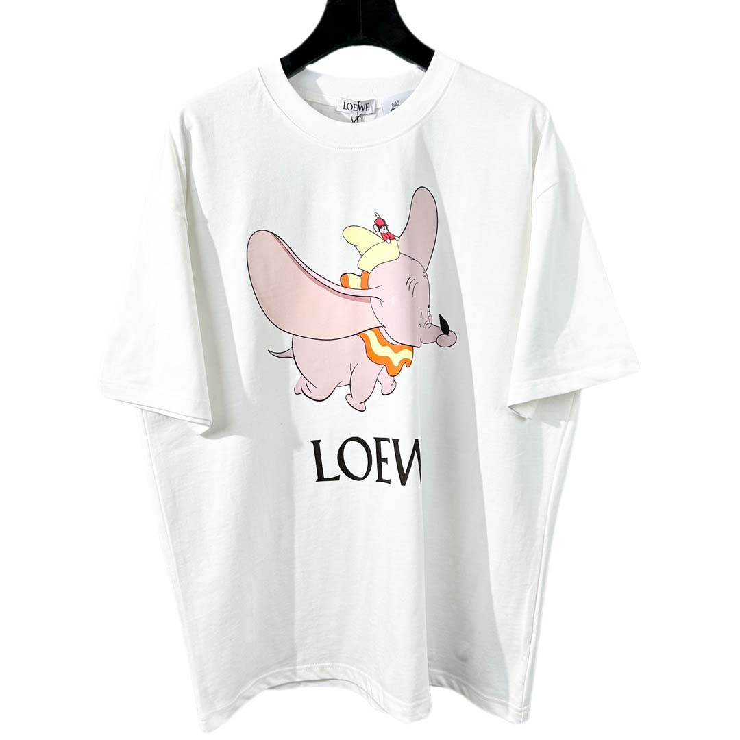 人気新品入荷 LOEWE  綿半袖 Tシャツ260g 男女兼...