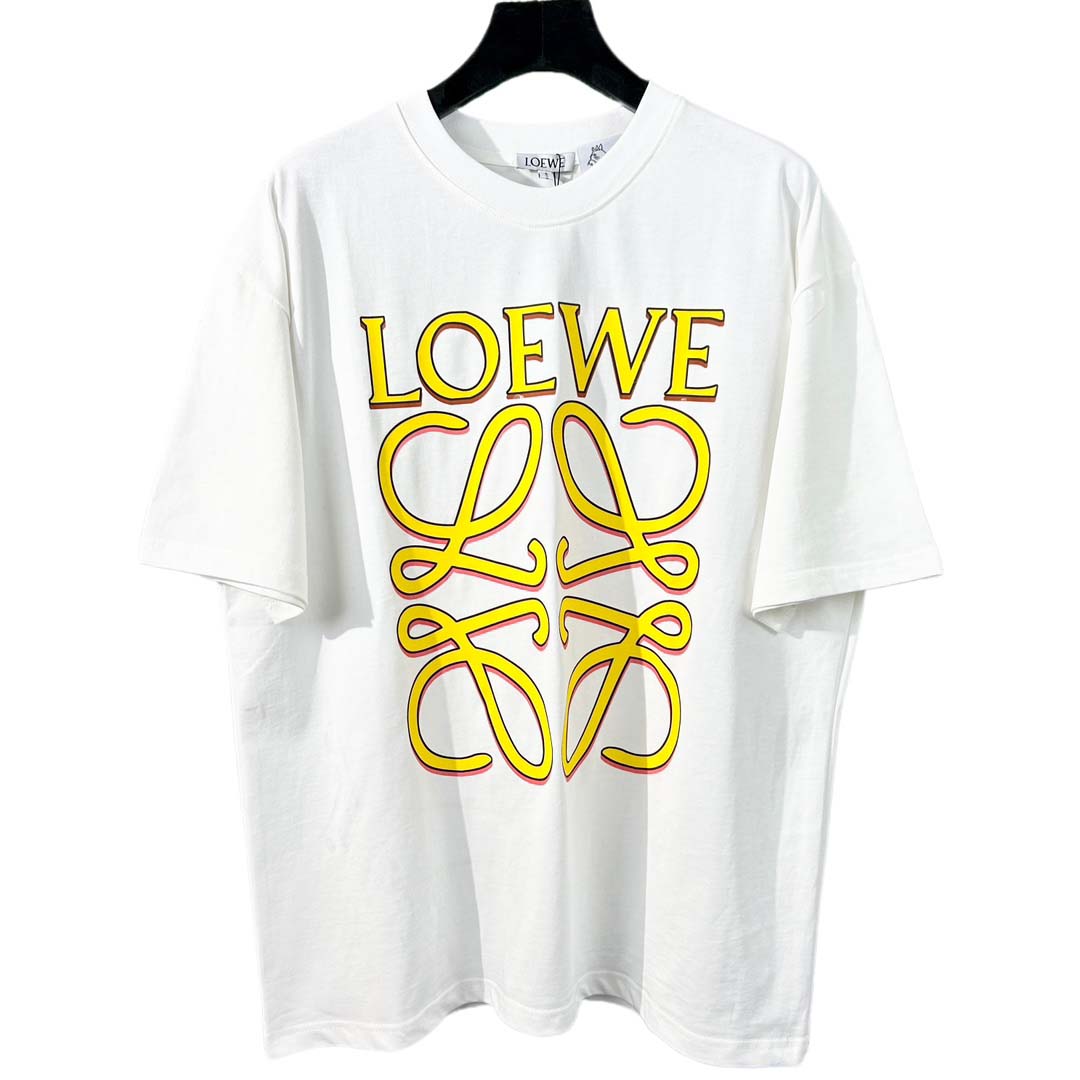 人気新品入荷 LOEWE  綿半袖 Tシャツ260g 男女兼...