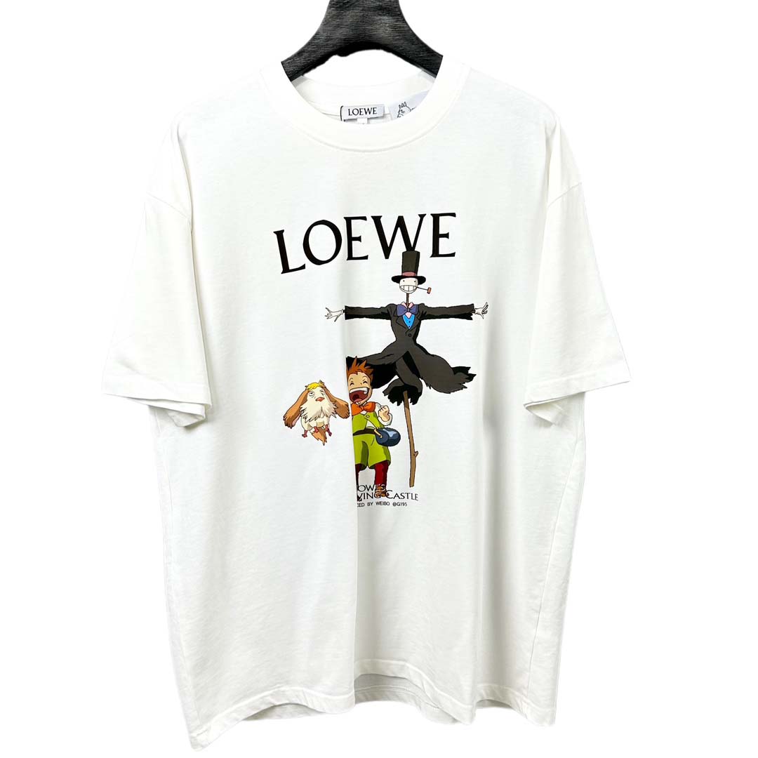 人気新品入荷 LOEWE  綿半袖 Tシャツ260g 男女兼...