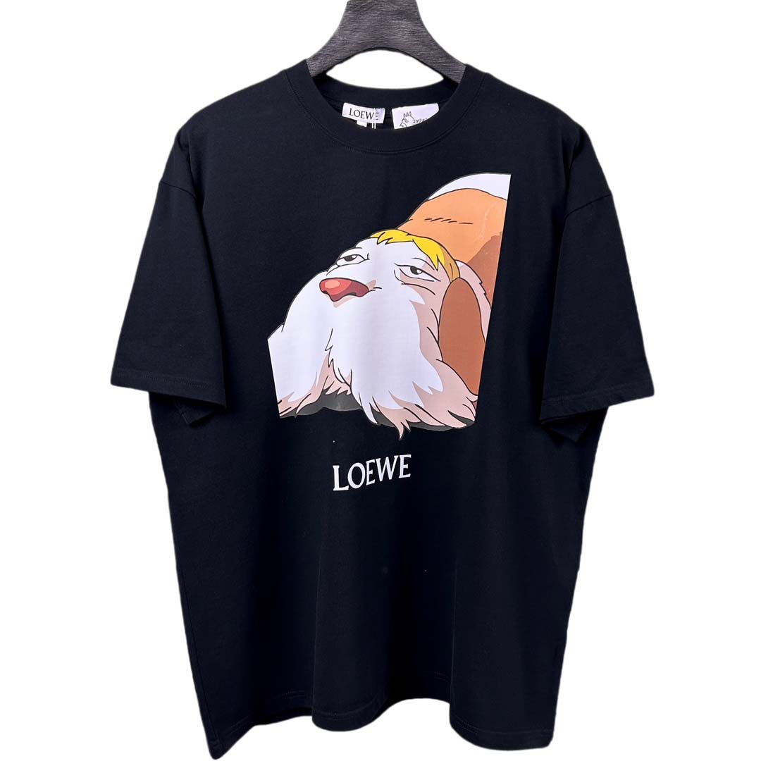 人気新品入荷 LOEWE  綿半袖 Tシャツ260g 男女兼...