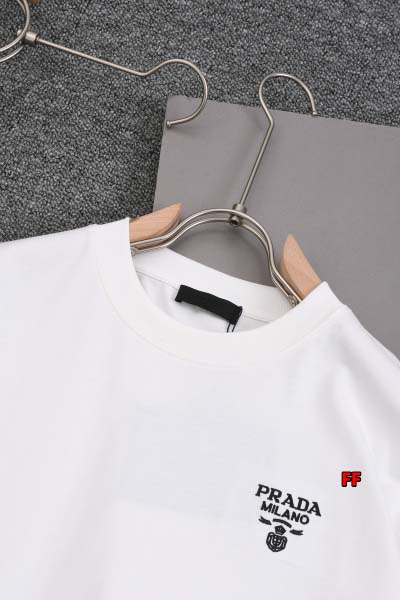 2025年高品質 新品春夏PRADA  半袖Tシャツ 綿 Tシャツ 男女兼用 HUAREN工場