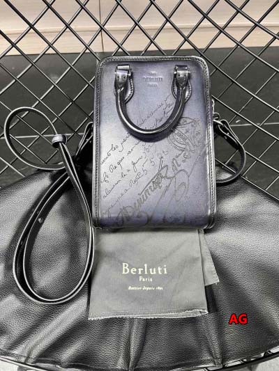 秋冬原版復刻 新品 Berluti 本革 ショルダーバッグ ...