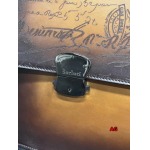 秋冬原版復刻 新品 Berluti 本革 ブリーフケース ag工場高30-宽42-厚16