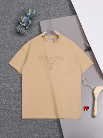 2025年新品春夏PRADA  半袖Tシャツ 綿 Tシャツ ...