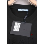 2025年新品春夏PRADA  半袖Tシャツ 綿 Tシャツ 男女兼用 HUAREN工場