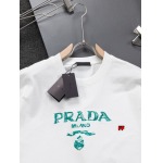 2025年新品春夏PRADA   半袖Tシャツ 綿 Tシャツ 男女兼用 HUAREN工場