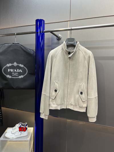 2024年原版復刻秋冬 PRADA  本革 ジャケットアウタ...