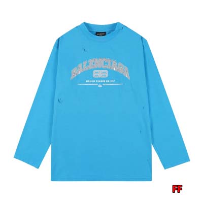 春夏新款 バレンシアガ 長袖 Tシャツ  綿  FF工場