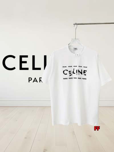 2025年新作早春 CELINE 半袖 Tシャツ 綿 男女兼...