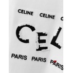 2025年新作早春 CELINE 半袖 Tシャツ 綿 男女兼用  FF工場