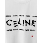 2025年新作早春 CELINE 半袖 Tシャツ 綿 男女兼用  FF工場