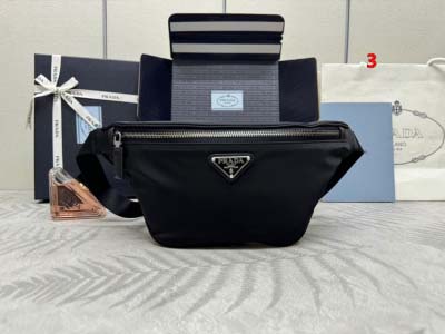 2025年早春新品入荷 PRADA ウエストポーチバッグの男...