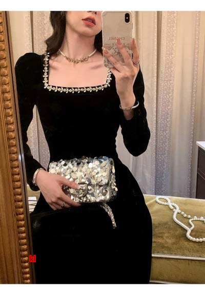 シャネル！コートスカートと冬女性秋と冬のピンタックのベルベットフランス！