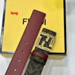 2025年早春新品入荷 FENDI  本革 ベルト LANG工場