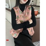 婦人服のハイエンドの品質のシャネル【ベスト】【金の瓢簞】新しい中国式ファッション洋風の気は精緻です