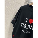 Balenciaga 2025新品上架丸襟プリントアルファベット半袖Tシャツ