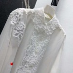 Ermanno Scervino 25SS---早春の新作、水溶性フラワー刺繍入りシルクブラウス。