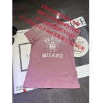 プラダレディースプリント無地ニットTシャツ半袖