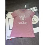 プラダレディースプリント無地ニットTシャツ半袖