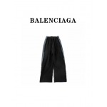 バレンシアガBALENCIAGA BLCG 24ssパッチワークブラックフローラルグレーデニムパンツ