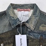 Acne studios 24ssデジタルダイレクトインジェクション3Dカラーコリジョンデニムジャケットジャケット