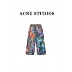 Acne studiosスター3Dプリント油絵ジーンズ