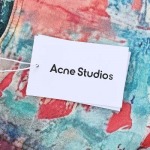 Acne studiosスター3Dプリント油絵ジーンズ