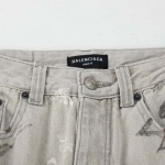 バレンシアガ Balenciaga BLCG 24FW ホワイトグラフィティデニムパンツ