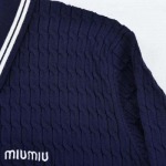 miumiu-ミュウミュウ24fwねじ編みタートルネックセーター紺です