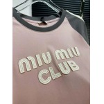 miumiu 2025ss春夏新作 ショルダースリーブ カラーブロックデザイン