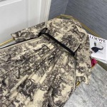 Dior 25Ss プリントアニマル柄長袖ラペルシャツ