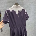 春と夏ディオールプリント腰の長さのドレス