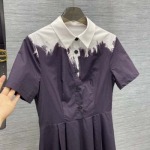 春と夏ディオールプリント腰の長さのドレス