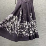 春と夏ディオールプリント腰の長さのドレス