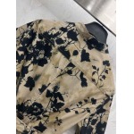 Dior 春夏フレンチブラック花柄半袖ワンピース