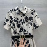 春夏新作シャネル コットン 半袖 ワンピース 新作入荷専売店!