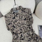 早春の新しいディオールテンセルコットンドロップショルダースリーブドレス_！