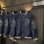 2025年2月9日新商品入荷prada カレッジカラーリブのベースボールジャケットcan 工場